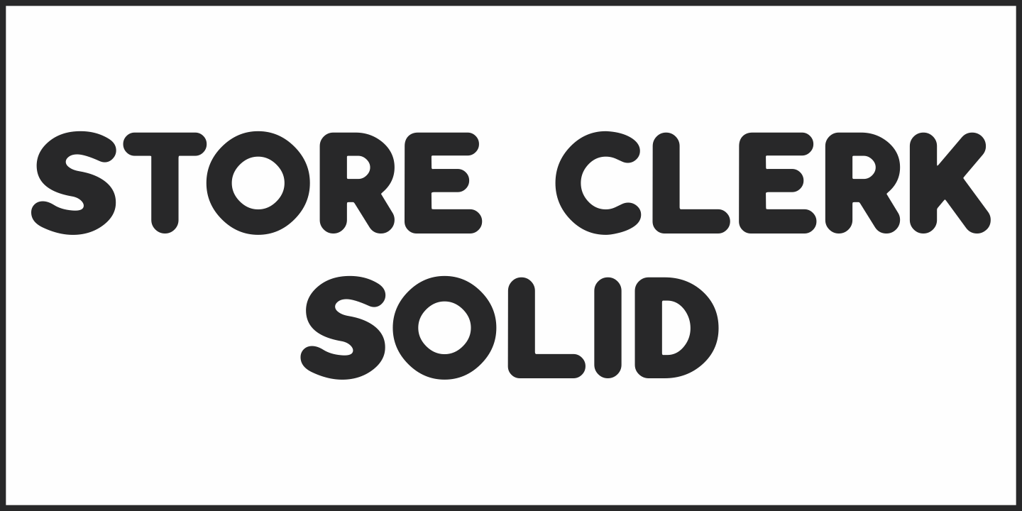 Пример шрифта Store Clerk JNL Solid